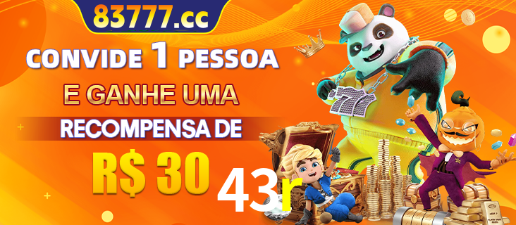 Banner institucional da 43r sobre parceria de marcas e criação de uma marca de excelência, apresentando os mascotes de jogos populares como o Fortune Tiger.
