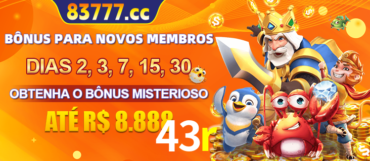 Anúncio dos benefícios para Membro VIP Sênior na plataforma 43r, incluindo bônus promocionais, semanais e mensais, ilustrado com o personagem Fortune Tiger.