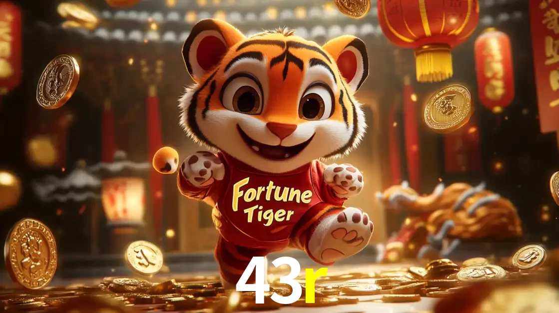 O alegre personagem do Fortune Tiger correndo sobre um caminho de moedas de ouro, simbolizando os grandes prêmios e a diversão do popular jogo de slot do 43r.